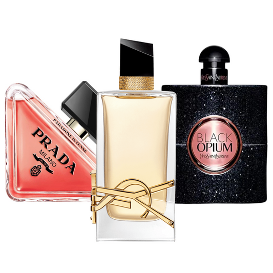 SET MIT 3 PARFÜMS: Prada Paradoxe, Black Opium von Yves Saint Laurent und Libre (Eau de Parfum)SET MIT 3 PARFÜMS: Prada Paradoxe, Black Opium von Yves Saint Laurent und Libre (Eau de Parfum)