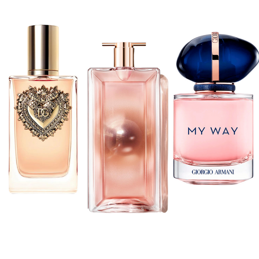 SET MIT 3 PARFÜMS: Dolce & Gabbana Devotion, Giorgio Armani My Way und Lancôme Idôle (Eau de Parfum)