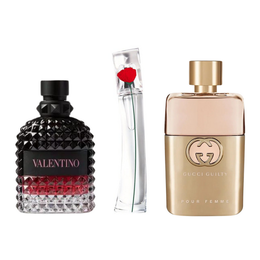 SET MIT 3 PARFÜMS: Gucci Guilty, Valentino Intense und Flower by Kenzo (Eau de Parfum)